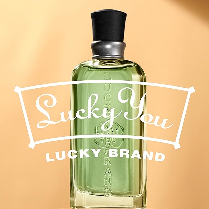 Lucky Brand Lucky You Cologne Spray for Men, Day or Night Casual Scent with Bamboo Stem Fragrance Notes, 3.4 fl oz