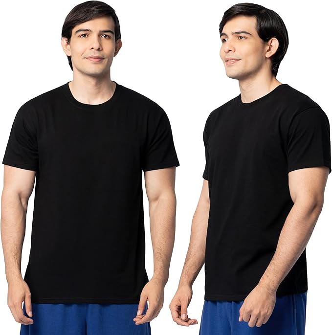 Fruit of the Loom Men's Eversoft Cotton Odor Control & Breathable Moisture Wicking T-Shirts