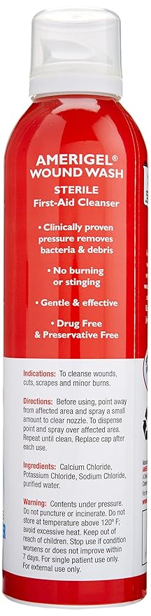 AMERIGEL Wound Care Bundle (3 oz. Hydrogel Wound Dressing, 7.1 fl oz. Saline Wound Wash) - Moisture-Rich Healing and Advanced Skin and Wound Care