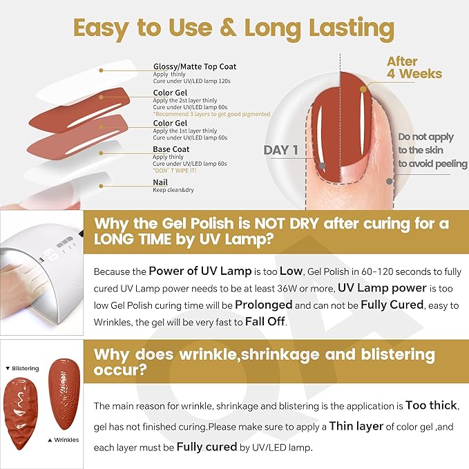 YTD Likomey Wheat Brown Gel Nail Polish,15ml Salon Home DIY Manicure and Pedicure Fall Winter UV Color Varnish,CS464