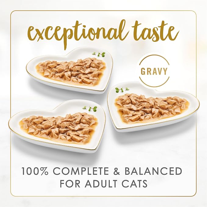 Purina Fancy Feast Gravy Lovers, Poultry & Beef Wet Cat Food, 3oz, 24-Pack | Variety Pack, grilled gourmet texture made with no artificial colors or preservatives, 100 percent complete and balanced