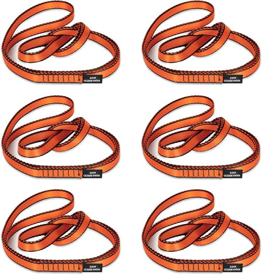 18MM Nylon Climbing Sling Runner 23KN CE2008/EN566 Strong Webbing Straps for Rock Climbing,Mountaineering, Rappelling, Swing, Yoga Hammock etc
