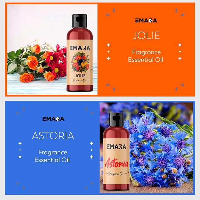 EMARA All Natural Floral Gardenia Essential Oil for Diffusers, Skin Care, Aromatherapy Fragrance Oil, Organic Therapeutic Grade 4 fl oz