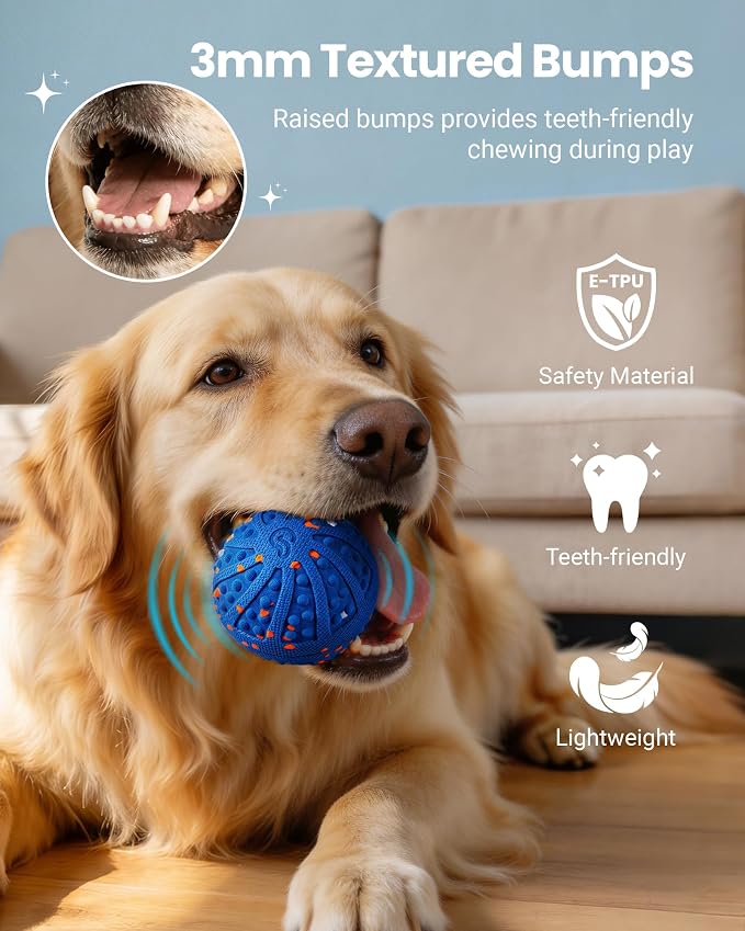 Interactive Dog Toys with Teeth-cleaning Texture, Remote Control, 3 Modes