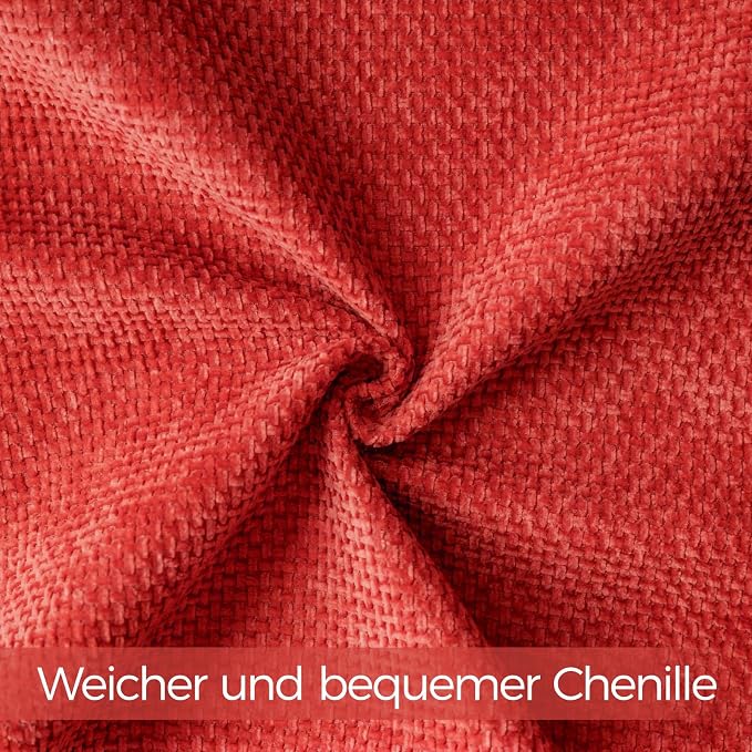 a moment Red Chenille Throw Pillow Covers 12x20 Inch Pack of 2 Modern Decorative Throw Pillow Covers Farmhouse Cross Covers Home Decor for Sofa Bedroom Living Room