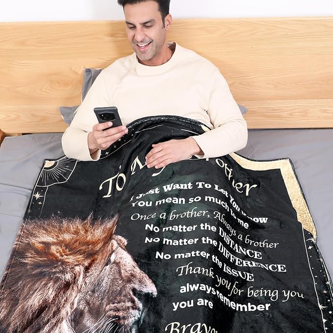 Best Brother Gifts from Sister for Birthday, Big Brother Birthday Gifts for Brother Adult from Sister,Birthday Gifts for Brothers from Sisters, 60"x80"Blanket