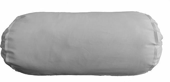 Ivory Long Bolster Pillowcase - Yoga Massage Round Bolster Cover for Bed Sofa Chair Couch Lounge Cotton 10" Diameter x 34" Long (25 cm Diameter x 86 cm Long) Removable Cover