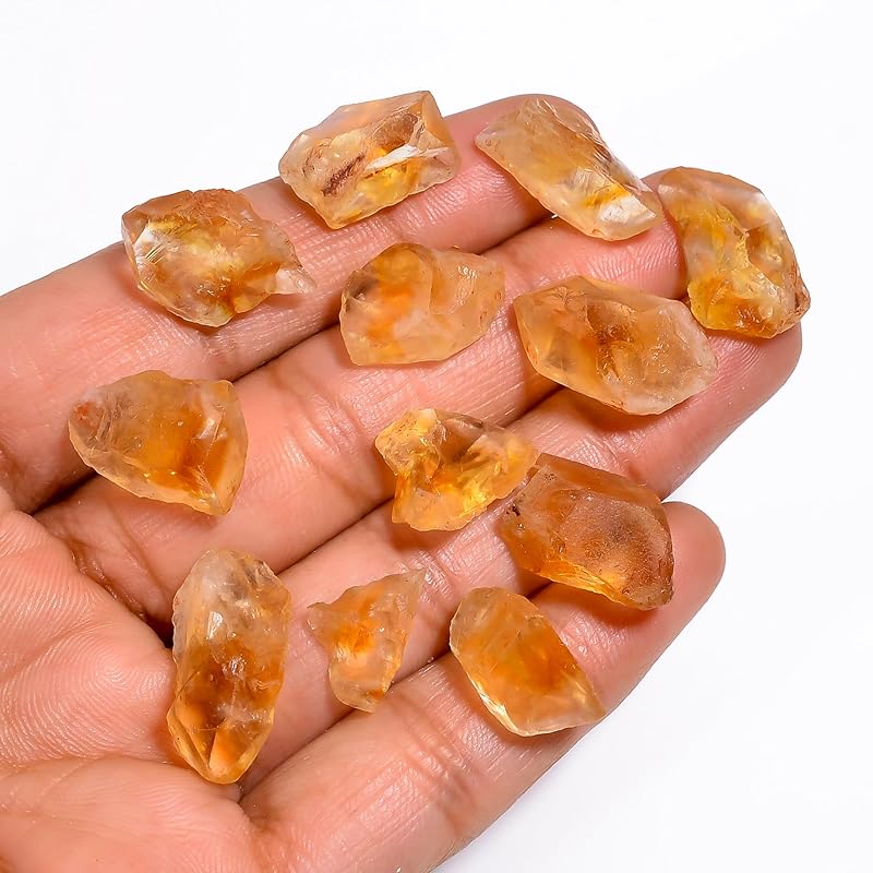 50 carats Raw Yellow Citrine Stone Lot, Rough Gemstone, Natural Crystals, Chakra Crystals, Healing Stones, Wholesale Pack, Jewelry Making Supply, Supply, (6 to 8pcs)