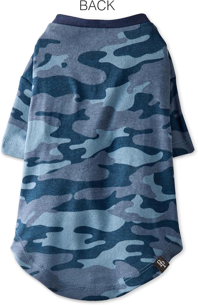 Pet Passion Toby II Dog T-Shirt, 3 Pack, Navy Camo, Large | GOTS-certified organic cotton short-sleeve tee. Breathable, soft & sustainable for everyday wear.