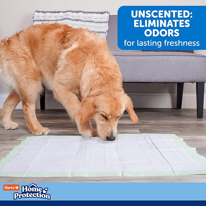 Hartz Home Protection Super Absorbent Odor Eliminating No Leaks Dog Pads, 50 Count