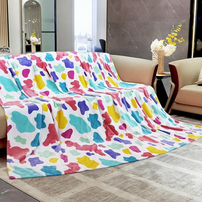 HSEEC Blankets & Throws Queen Size Soft Fleece Blanket Throw Cozy Blanket for Bed Throw 90x90 inches