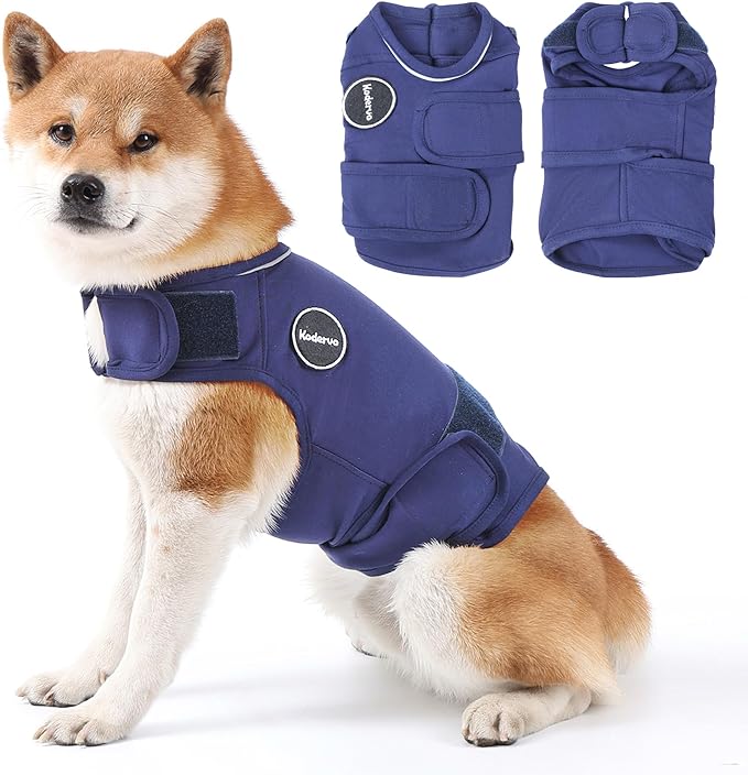 Dog Anxiety Jacket, Skin-Friendly Dog Calming Shirt - Dog Coat for Thunder, Fireworks, Vet Visits and Separation - Keep Pet Calm Without Medicine & Training, Anti Anxiety Vest for Dogs