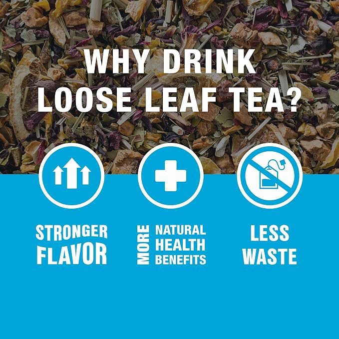 Tiesta Tea - Palm Beach Punch, Loose Leaf, Fruit Punch Herbal Tea, Caffeine-Free Tropical Blend with Apple, Carrots & Orange, Brew Hot or Iced, 4oz Refillable Tin, 50 Cups