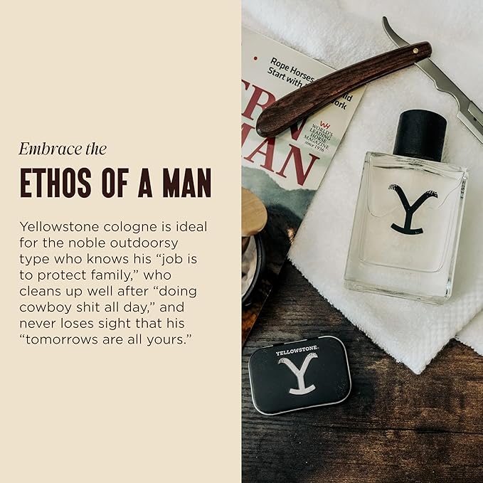 Yellowstone Original Men's Handcrafted Cologne Spray by Tru Western - Officially Licensed Fragrance of Paramount Network's Yellowstone - 100 ml | 3.4 fl oz