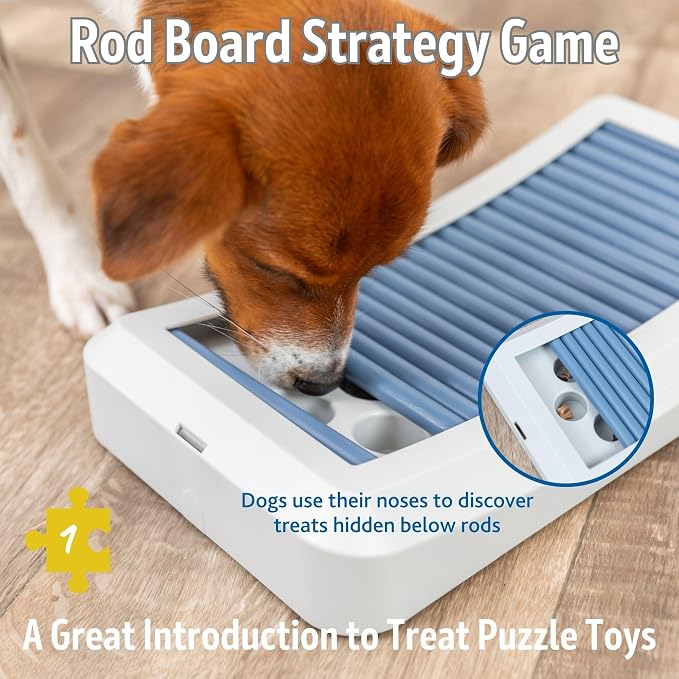 Trixie Rod Board Dog Activity Interactive Toy, Level 1 Food Puzzle Game, Brain Teasing Treat Dispenser, IQ and Mental Development Toy for Smart Dogs, Enrichment Toy for Boredom Busting
