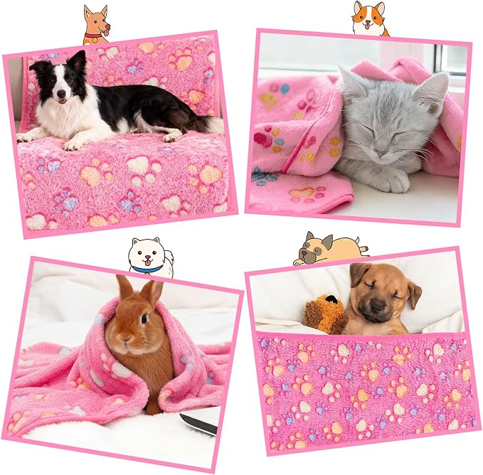 Dog Blankets for Medium Dogs, Cat, Premium Soft Dog Blankets for Small Dog | Washable, Puppy Blanket Dogs Essentials for Puppies (1, Pink, 41" x 30")