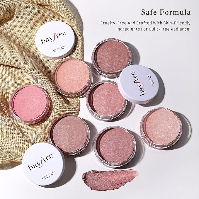 bayfree Multi Glow Balm, Cream Blush for Cheeks, Blush Balm Face Makeup, Radiant Finish, Hydrating, Creamy, Lightweight & Blendable Color, Face Makeup, 0.63 Oz (Romantic Tulips)