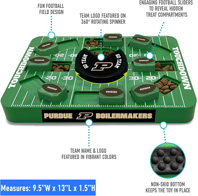 Pets First NCAA Purdue Large Puzzle Toy - Interactive Dog Treat Toy, New Size, Slow Feeding