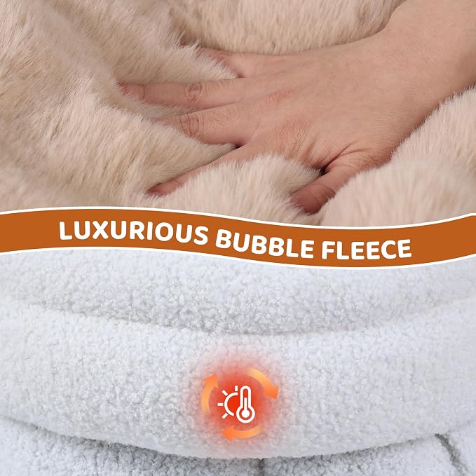 3 in 1 Semi-Enclosed Self Warming Burrow Cat Bed Sleeping Cave | Keep Warming, Machine Washable, Easy to Clean, Soft & Comfortable, Pet Beds fo Cats & Dogs, Cozy Privacy Nook