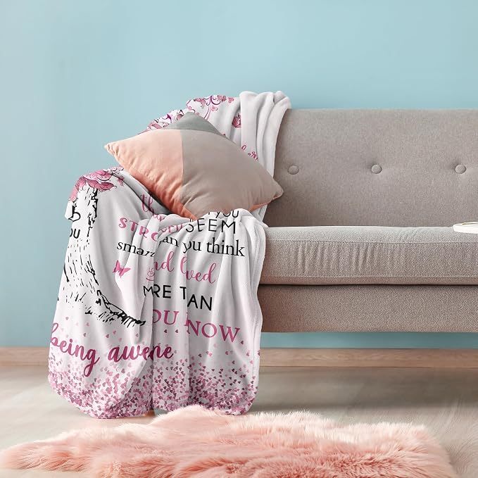 Vuinezo 17 Year Old Girl Gift Ideas Blanket 50"X60", 17th Birthday Decorations for Girls, 17th Birthday Gifts for Girls, Happy 17th Bday Throw, Teen Girl Birthday Gifts, Sweet 17 Year Old Presents