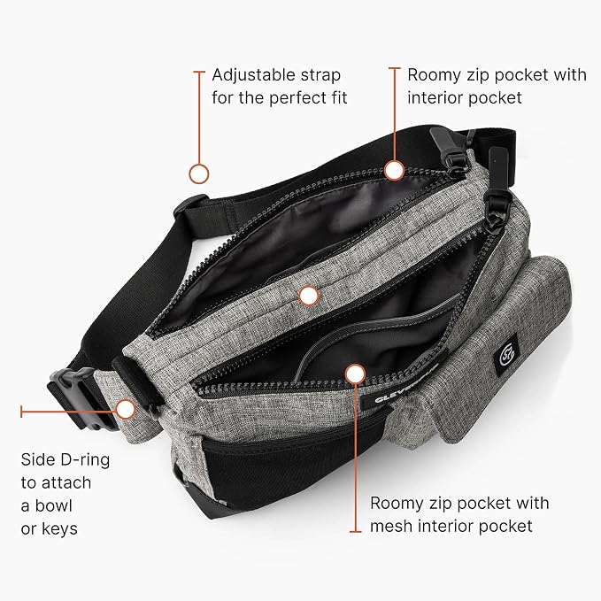 Cleverpup Training Sling & Snackpack Double Insulated Treat Pouch in Checkerboard
