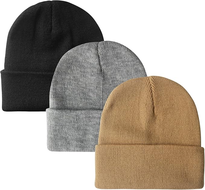 PFFY Unisex Beanie Hats for Men Women Knit Winter Beanies