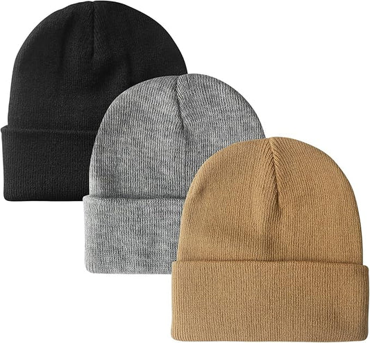 PFFY Unisex Beanie Hats for Men Women Knit Winter Beanies