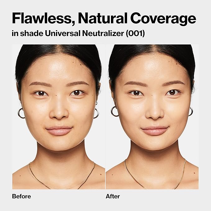 Revlon ColorStay Skin Awaken 5-in-1 Concealer, Lightweight, Creamy Longlasting Face Makeup with Caffeine & Vitamin C, For Imperfections, Dark Circles & Redness, 001 Universal Neutralizer, 0.27 Fl Oz