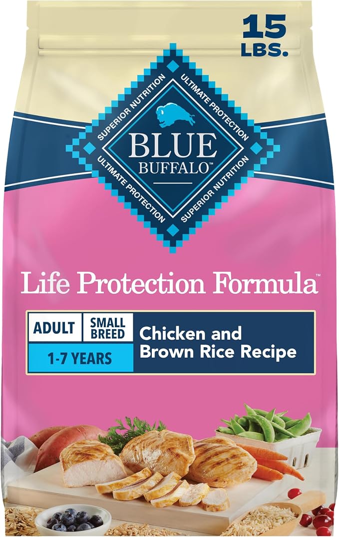 Blue Buffalo Life Protection Formula Chicken Small Breed Dry Dog Food, 15lb | Real Chicken #1 Ingredient, Antioxidant-Rich LifeSource Bits, Supports Higher Energy Needs, Formulated for Small Breed Dogs