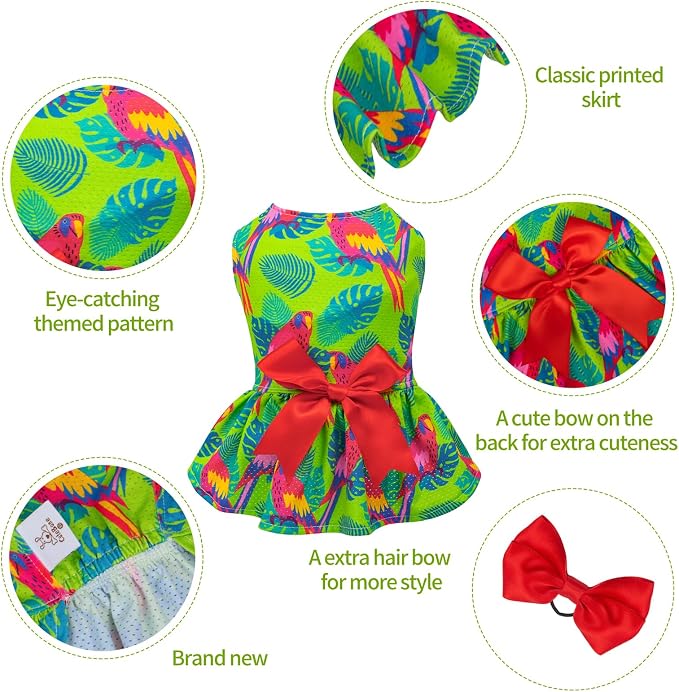CuteBone Dog Mesh Dress Puppy Sundress Pet Outfit Summer Fashion for Small Dogs Girl Cat Clothes