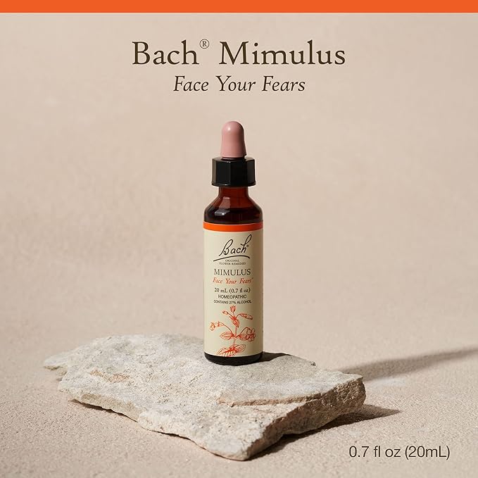 Bach Original Flower Remedies, Mimulus - Face Your Fears - Natural Homeopathic Flower Essence for Emotional Balance - Vegan, Gluten Free, Sugar Free - 20mL Dropper