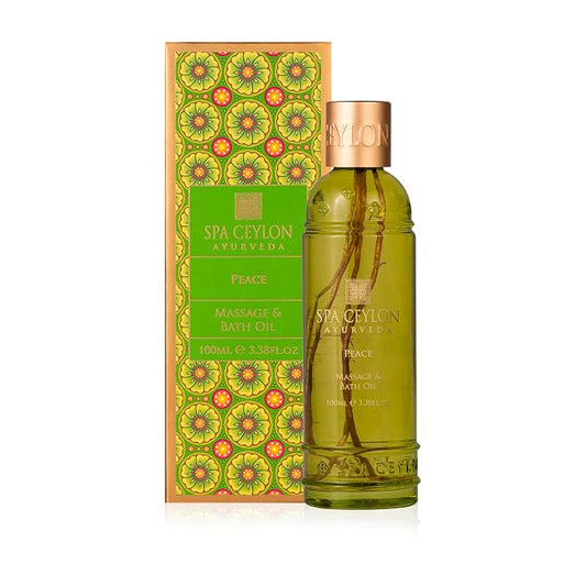 SPA CEYLON Peace Massage & Bath Oil | Soothing Body Ritual | Ayurveda | Massage Oil for Massage Therapy