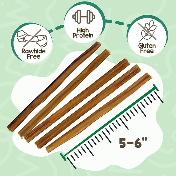 Nature Gnaws Large Bully Sticks 11-12" Rawhide Free Dog Chews, 10 Count | Thick Long Lasting for Aggressive Chewers and Large Dogs - Natural Beef Dog Chew Bones - No Artificial Preservatives