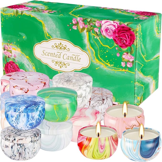 WPONSZU 16 Packs Scented Candle Gift Set for Mom | Woman, 2.5oz Jar Candles for Home Scented Bath Yoga, Natural Soy Wax, Fragrance Candle for Mothers Day, Birthday, Valentine's Day…