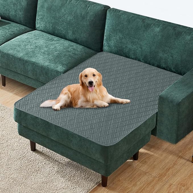 2026 Waterproof Chaise Dog Blanket (40"x50") Comfy Sofa Lounge Mat for Pets with Anti-Slip Back, Universal Incontinence Lightweight Liner Pad for Furniture Car Picnic etc Durable Washable, Dark Grey