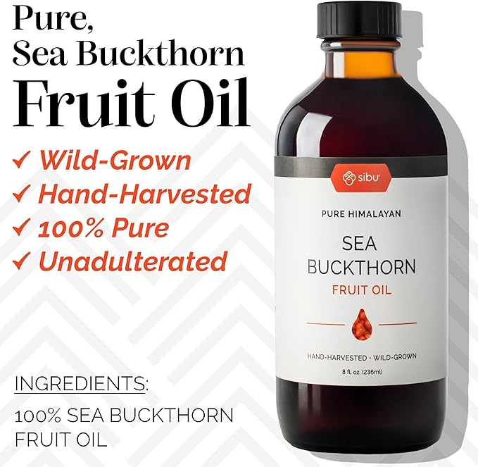 sibu Premium Himalayan Omega 7 Sea Buckthorn Fruit Oil, 2 oz