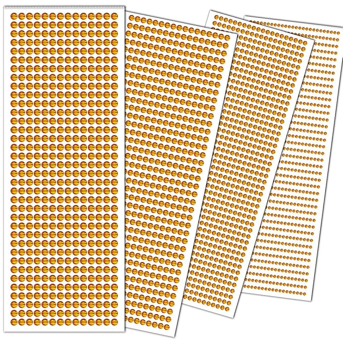 3090PCS Face Gems Eye Jewels Rhinestones Crystals Stickers 3/4/5/6mm With Gold Stickers for Body, Stick on Jewels Makeup Glue for Eye Hair Nails Make up and Craft Decor