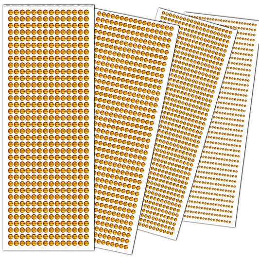 3090PCS Face Gems Eye Jewels Rhinestones Crystals Stickers 3/4/5/6mm With Gold Stickers for Body, Stick on Jewels Makeup Glue for Eye Hair Nails Make up and Craft Decor