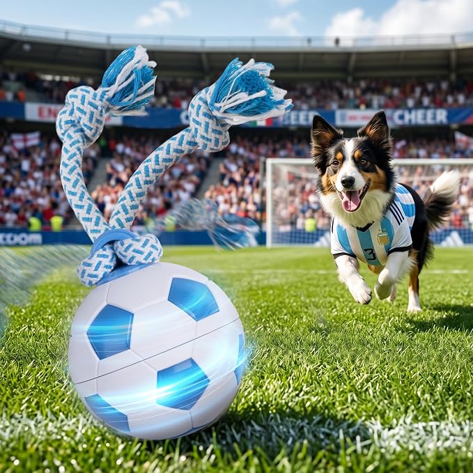 Pet Prime Interactive Dog Ball Toy with Rope,Rechargeable Automatic Rolling Ball with Motion Activated,3 Play Modes for Medium/Large Dogs, Self-Moving Toy to Keep Pets Busy and Entertained
