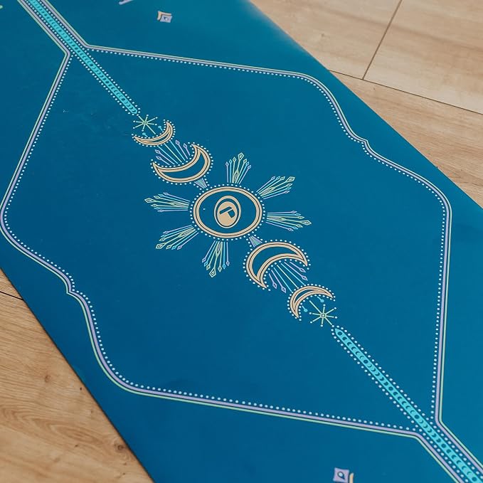 Liforme Printed Yoga Mat Collection - Free Yoga Bag Included - Patented Alignment System, Warrior-like Grip, Non-Slip, Eco-friendly, Sweat-resistant, Long, Wide and Thick for Comfort