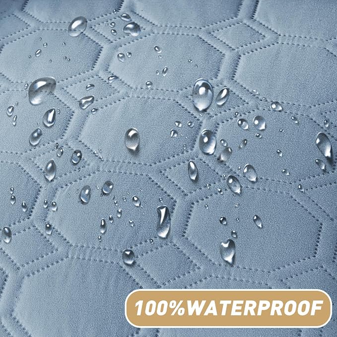 ZNSAYOTX Ultimate Cozy Blankets (30"x70") 100% Waterproof Sofa Mat Blanket for Dog Pets, Bed Couch Protector with Non-Slip Back Washable Durable, Pee Scratch Proof Easy to Clean (Grey Blue)