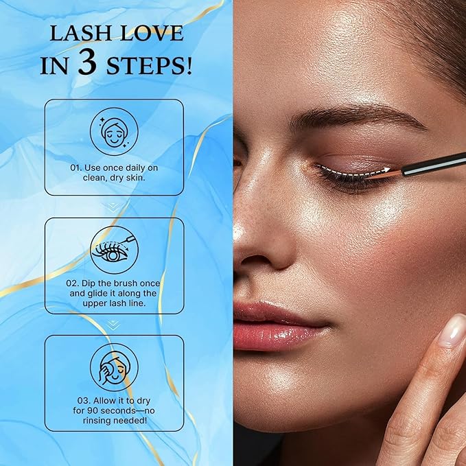 VieBeauti Lash Serum for Eyelash Growth: Eyelash Growth Serum with Advanced Formula to Boost Longer Fuller and Thicker Looking Lashes - Vegan & Cruelty-Free for Sensitive Eyes 5-Month Supply - 5 ML