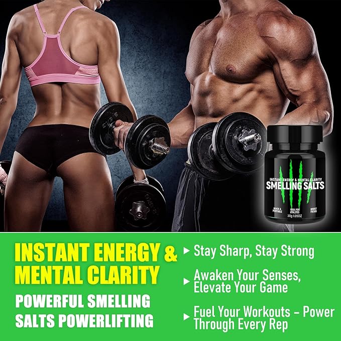 Salts for Athletes in Hockey, Potent Salts Wake Up for Athletes, Weightlifting and Powerlifting - Activate Before Smelling, Instant Energy, Explosive Power, Breaking PR, Enhanced Focus & Motivation