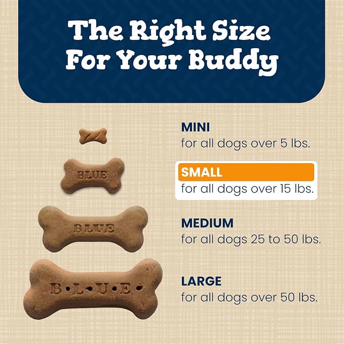 Blue Buffalo Bones Variety Pack Small Dog Biscuits, 16 oz, 4 ct | Assorted Beef, Chicken & Bacon Flavors, For Dogs 15 lbs. or More, No Corn, Wheat, or Soy