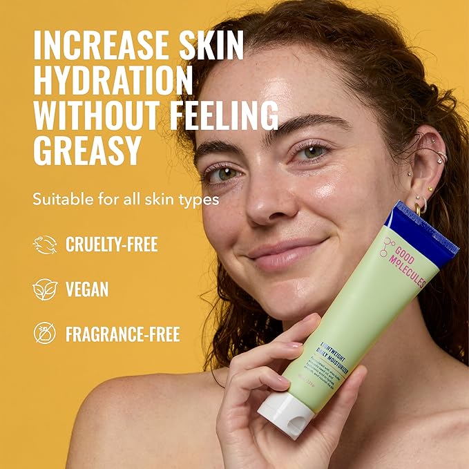 Good Molecules Lightweight Daily Moisturizer Face Cream Pack 2 – 100 ml / 3.38 fl oz Each - Non-Greasy Facial Moisturizer Face Lotion with Shea Butter & Hyaluronic Acid