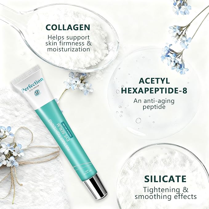 Instant Eye Tightener Cream - Eye Care, Under Eye Lift Serum, Bags and Dark Circles, Reduces Fine Lines & Crow's Feet Instantly, Puffiness, Smooths Wrinkles & Fine Lines in Minutes,15 ML