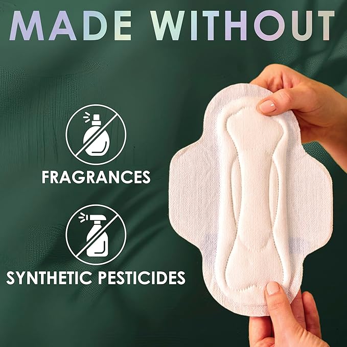 L. Ultra Thin Pads for Women, Super Absorbency, Organic Cotton Top Layer, Unscented Pads with Wings, (4 Packs of 24), 96 Count (Pack of 2)