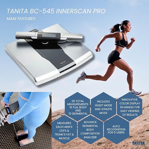 TANITA's RD-545 InnerScan PRO, FDA Cleared, World's Only Consumer Multi-Frequency, Segmental Body Composition Scale