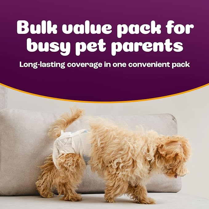 Inspire Pet Care Dog Diapers Female Dogs | Bulk Value Doggie Incontinence | For Heat, Pee or Period and Housebreaking