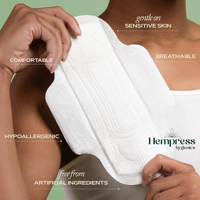Organic Cotton Period Kit for Women & Teens, Soft, Hypoallergenic Menstrual Pads with Wings and Panty Liners, Fragrance Free, Sensitive Skin Friendly Feminine Hygiene (Bundle of 3)